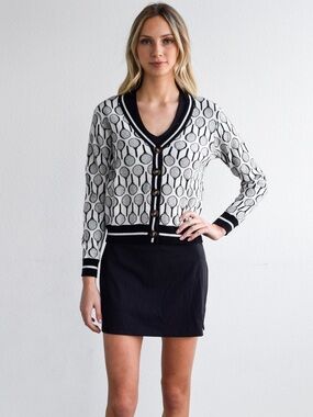NWT Never A Wallflower Golf Ball Cardigan